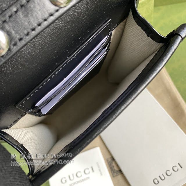 Gucci男包 古驰GG压花翻盖手机包 Gucci单肩斜挎包 625571  gdj1674